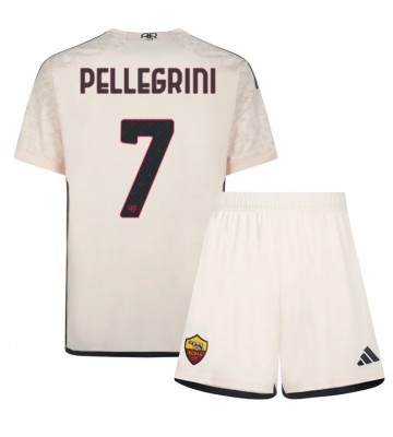 AS Roma Lorenzo Pellegrini #7 Replika Babytøj Udebanesæt Børn 2023-24 Kortærmet (+ Korte bukser)
